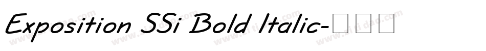 Exposition SSi Bold Italic字体转换